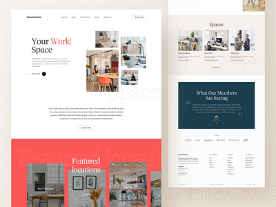 Blackdesk - Coworking space coworking desk enterprise home landing landingpage office page remotework startup web webdesign website workplace workspace