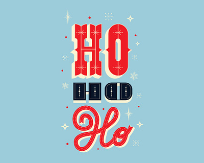 Ho Ho Ho lettering christmas colors creative design fun hohoho illustration lettering typography vector xmas