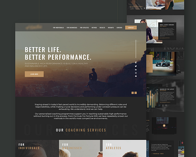 Coaching Company Landing Page design dribbble langing page quecko ui webdesign website website design