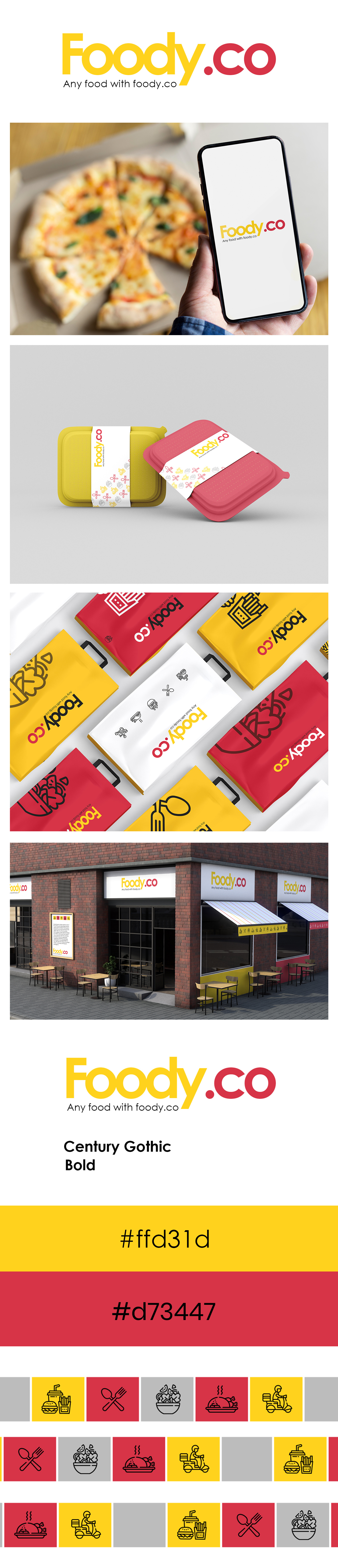 🍕 Foody Restaurant Branding Design brand identity branding creative design food foody graphic design illustration logo design marketing product design restaurants resturant typography vector