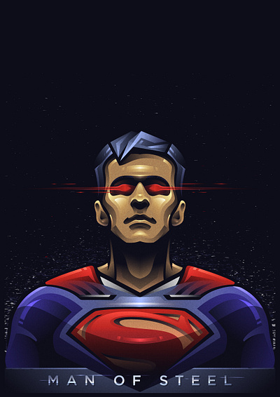 Superman Man of Steel character comic dc design fanart film hero illustraion superhero superman vintage design