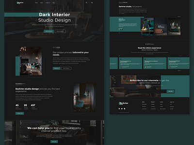 #4 - Dark Interior Studio dark dark mode dark theme dark ui design interior interior design interiordesign interiors sketch ui uidesign uiux web website