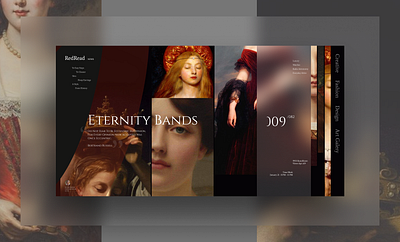 Victorian art gellery web site app app design branding design figma flat minimal ui vector web