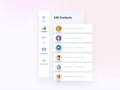 Contacts cards cards ui clean contact contact form contact page contact us contacts dashboard dashboard ui list muzli side menu sidebar sidebar menu ui web