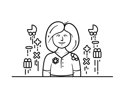 Moms Mash app branding color concept gift graphic illustration minimal mom outline vector visual