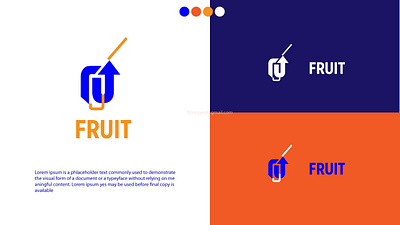 Fruit drink branding logo