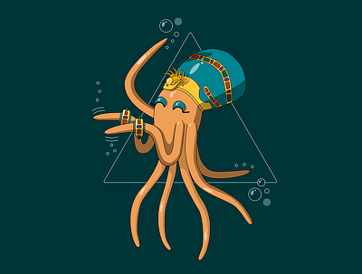 Octopus Nefertiti bubbles dance dancer egypt egyptian octopus