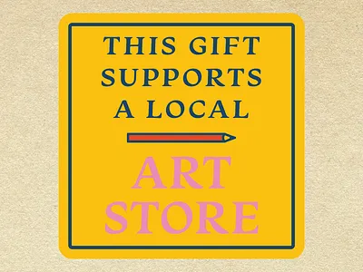Art Store Gift Tag art art store gift holiday holiday gifts present shop local small business support