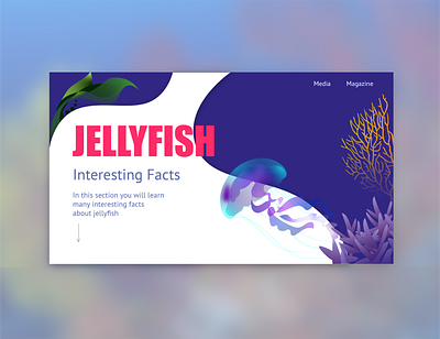 Jellyfish design flat illustration ui vector web