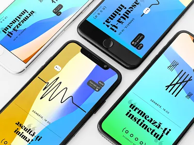 Connect BBSO - mini series - social media graphics black clean colors design gradient gradients graphics graphics design lines messengers minimalist script serif simple socialmedia typography