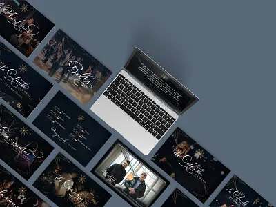 BBSO Christmas visual branding blue branding branding design carusel clean colors design minimalist script serif simple social media typography visual visual art yellow