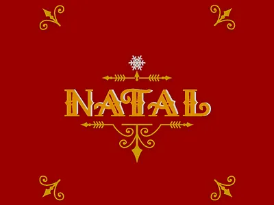 Natal illustration tipografia