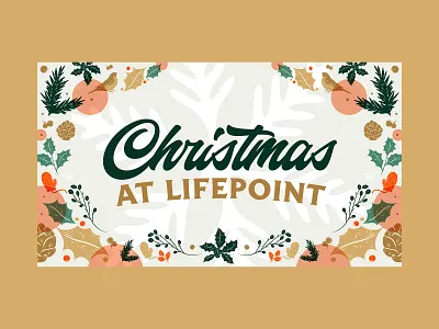 Christmas at Lifepoint 2020 christmas church design graphic design illustration sermon series typography vintage