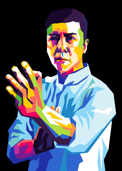 Ip Man adobe ilustrator amazing coreldraw film gift holiday ip man metal movie pop art poster vector wpap