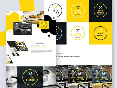 Branding & Visual Identity｜Tots Bistro brand identity branding design graphic design identity logo minimal modern restaurant simple typography visual identity