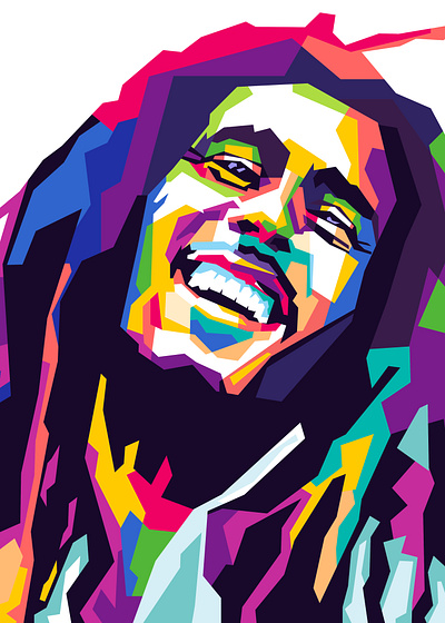 Bob Marley adobe ilustrator amazing best bob bob marley coreldraw design mobile music musician pop art reggae trend vector wpap