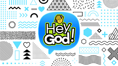 Hey God series logo bubble church colorful cute emoji illustration illustrator kidart logo logodesign pray prayer talk