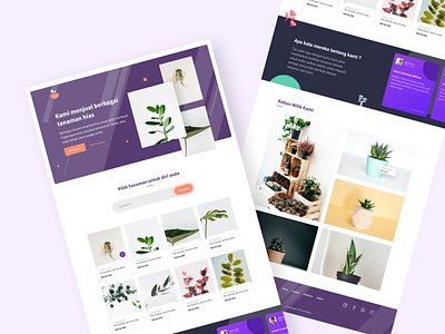 Tanaman Hias - Landing Page Exploration exploration homepage landing page minimalist plant unique design website design