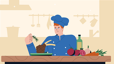 The chef adobeillustrator businessillustration design graphic design illustration motion graphics vector