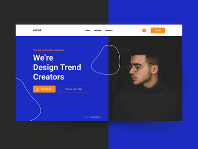 Header Concept header hero ui web