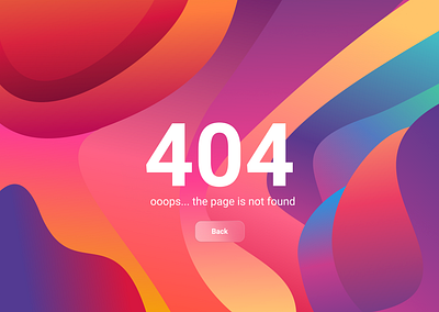 Colorful UI 404 page colorful ui web website