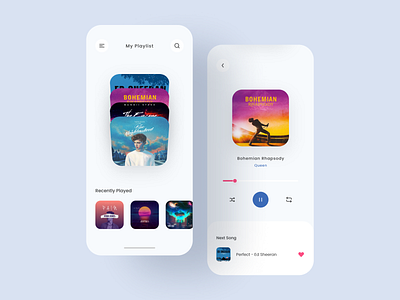 Music App Concept branding clean ui concept design dailyui design tutorial minimal motion design music app stark trent ui ui design ui inspiration uiux user experience user interface design