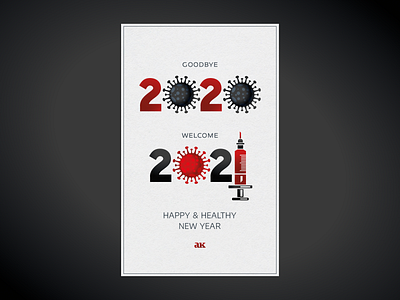 HEALTHY NEW YEAR ... 2021 corona covid happy healthy illustration new year sars typo typography vector graphic