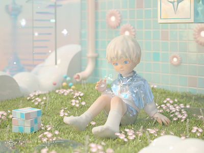 Child`s Fantasy ✨ -2 3d blender design illustration