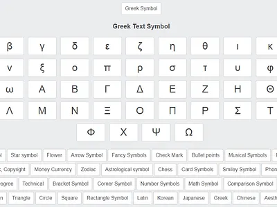Greek symbols cool symbol cool symbols copy and paste symbols greek greek alphabet greek letters symbols textsymbols