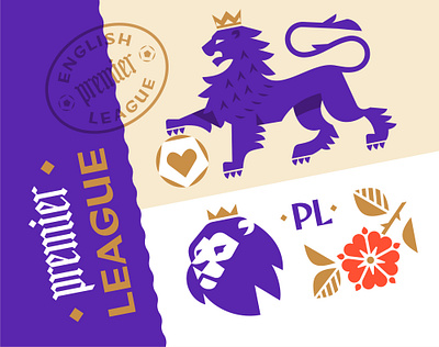 Premier League character coat of arms design emblem football geometric art geometric design illustration leo lion logo premier league vector