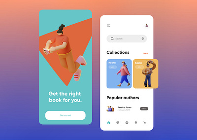 Bookattic! Dashboard with splash screen 🚀 3d adobexd clear design design designer download free fresh interaction design modern design motion design motion designer photoshop ui ux web website xd design