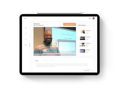 Virtual Classes UI/UX Design classes clean color course daily ui dashboard design digital art dribbblers interface learning minimal online education study typography uiux video video call web website