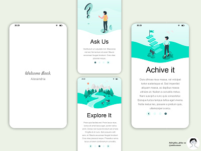 Usual-Opening Apps app design illustration minimal ui