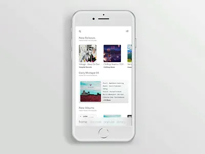 Music App (Home) blur music music player ui