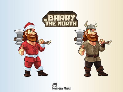 Barry of the North axe cartoon cartoon character cartoon logo cartoon mascot character character design design holidays illustration logo mascot mascot mascot design mascot logo merry christmas vector illustration viking