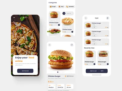 Food App Design appdesign branding delivery service design eating fastfood food app food delivery application food order foodie graphic design logo mobile food app ui uiux