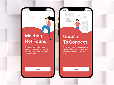 Error Message Screen Design app blender error error graphic error illustration error message error state healthcare illustration mobile app mobile design not found sketch ui unable to connect ux