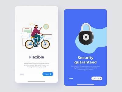 Onboarding - Investment App android investment iphone mobile onboarding ui ux