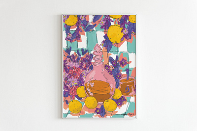 "Bodegón de naranjas abstract painting branding design digital illustration food food and drink food design food illustration food illustrations food illustrator foodie foodies graphic design illustration illustrator nature painting poster