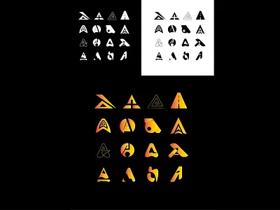 A logo alphabet alphabet logo icon inspiration inspire letter lines logo research round stripes test typo typogaphy working