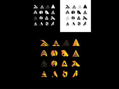 A logo alphabet alphabet logo icon inspiration inspire letter lines logo research round stripes test typo typogaphy working