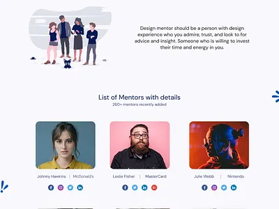 Finding Mentor landing page
