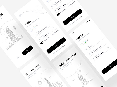 Travel App 2021 trend app app design clean ui dribbble best shot elegant illustration interaction ios ios app minimal minimalism travel travel app travelling trending ui trendy typography ui ux