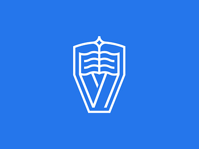 Verve Leadership College Crest badge book branding college crest design logo v