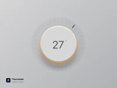Thermostat button button design design figma icon icon design illustration thermostat ui ui ux ui 100day ui design