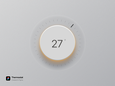 Thermostat button button design design figma icon icon design illustration thermostat ui ui ux ui 100day ui design