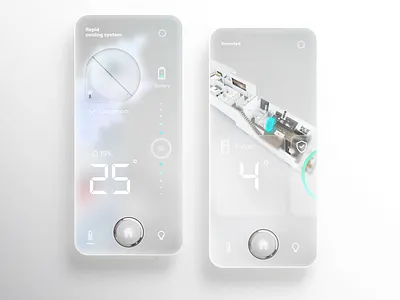 Smarthome App glassmorphism minimal mobile smarthome ui uidesign