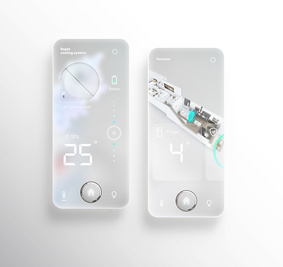 Smarthome App glassmorphism minimal mobile smarthome ui uidesign