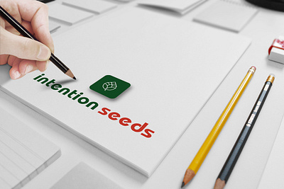 Intention seeds minimal logo 2020 logo brand identity graphic designer logodesign logotype minimal logo minimalistic