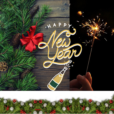 Happy New year brand design illustration logo navigation new year vector website